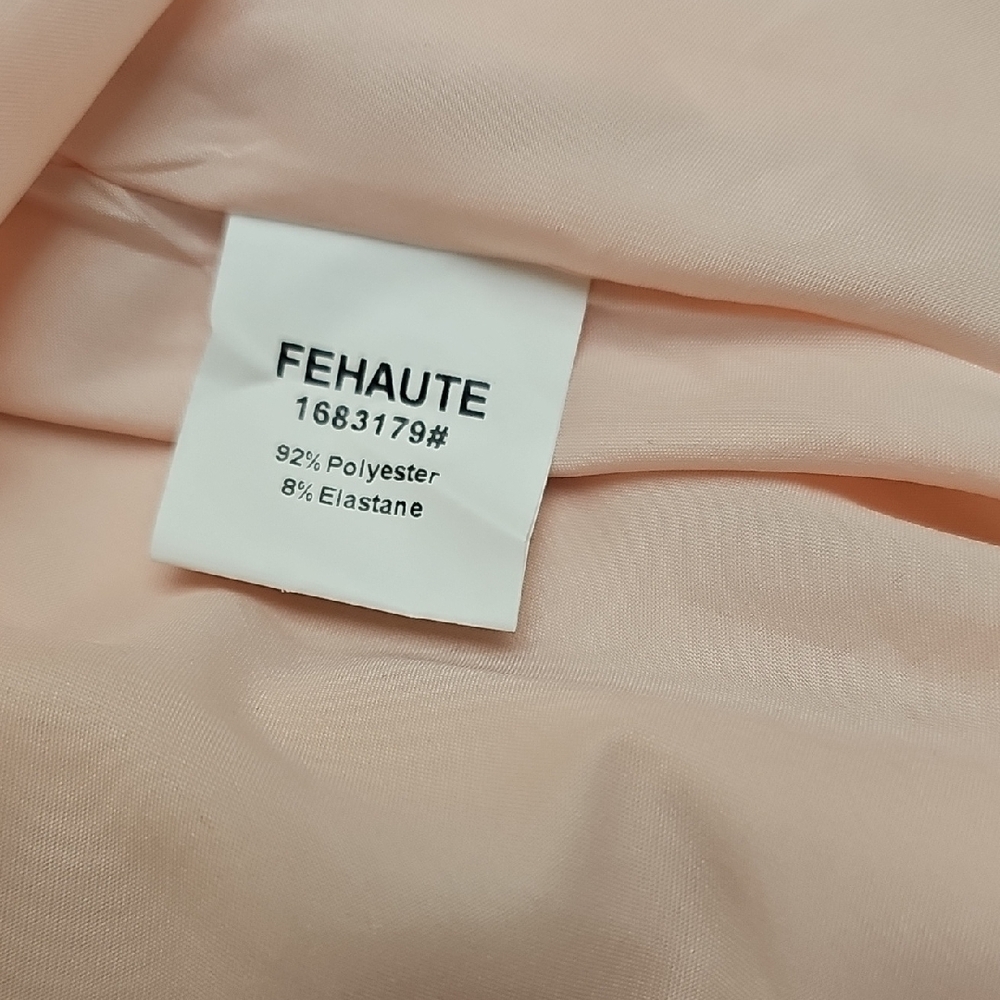 Elegant Pink A-Line Dress with Cutout Hem - Picture 12 of 13